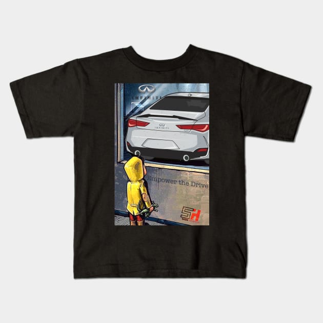 infiniti Q60 kids dream Kids T-Shirt by Side Hustle